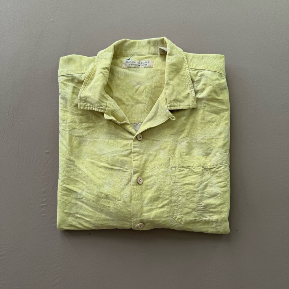 Vintage Island Republic Silk Camp Collar Shirt